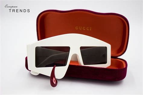 gucci red teardrop glasses